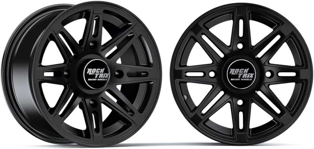 14x7 Matte Black ATV Wheels Rims Set of 4 C2960