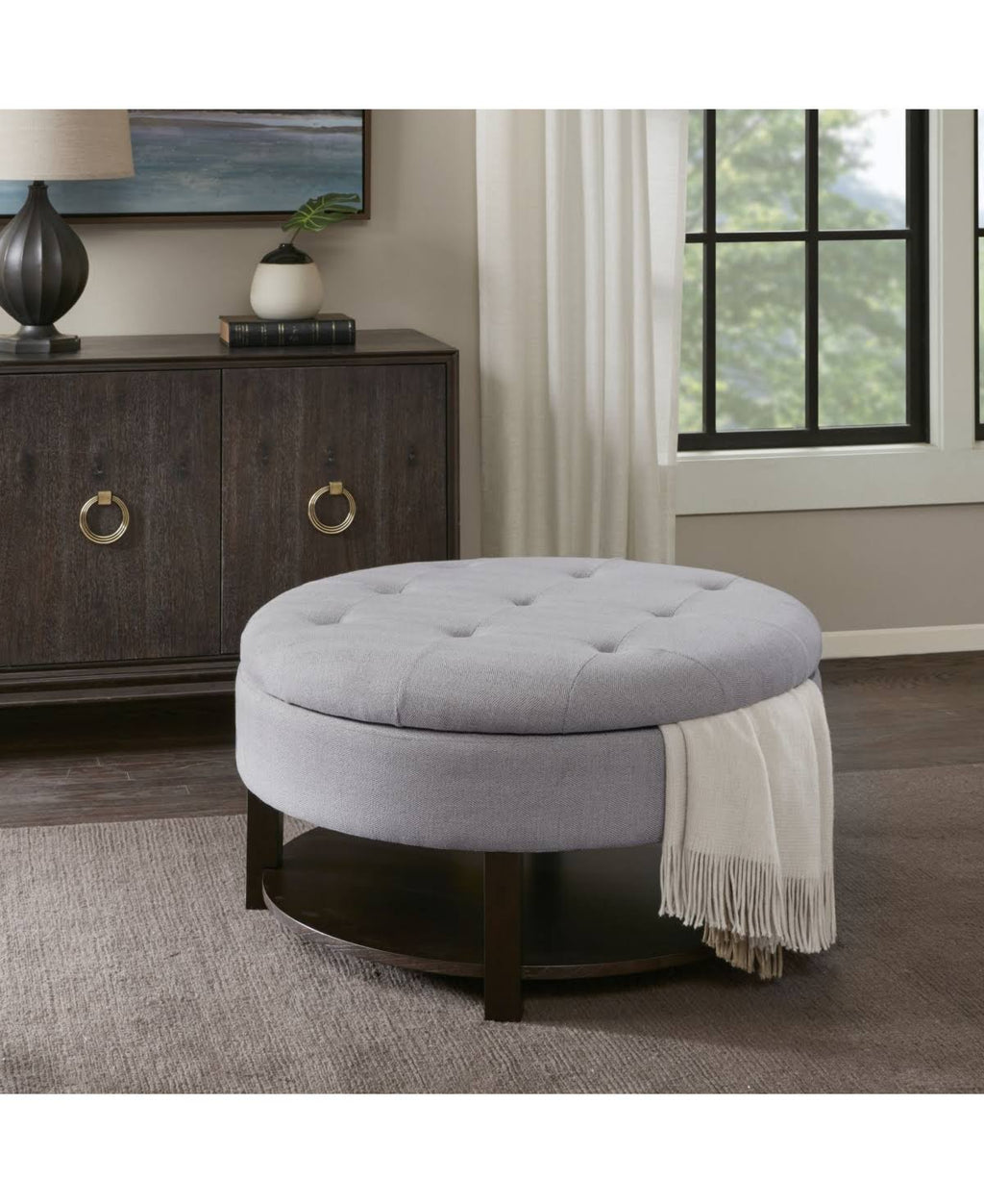 Round Storage Ottoman L197