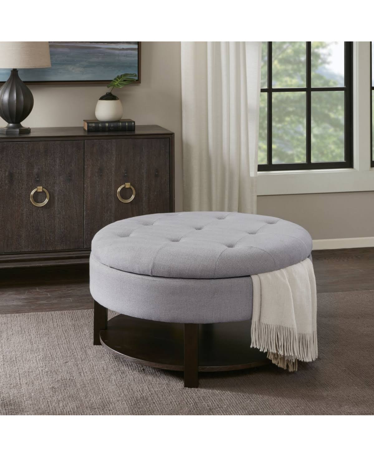 Round Storage Ottoman L197