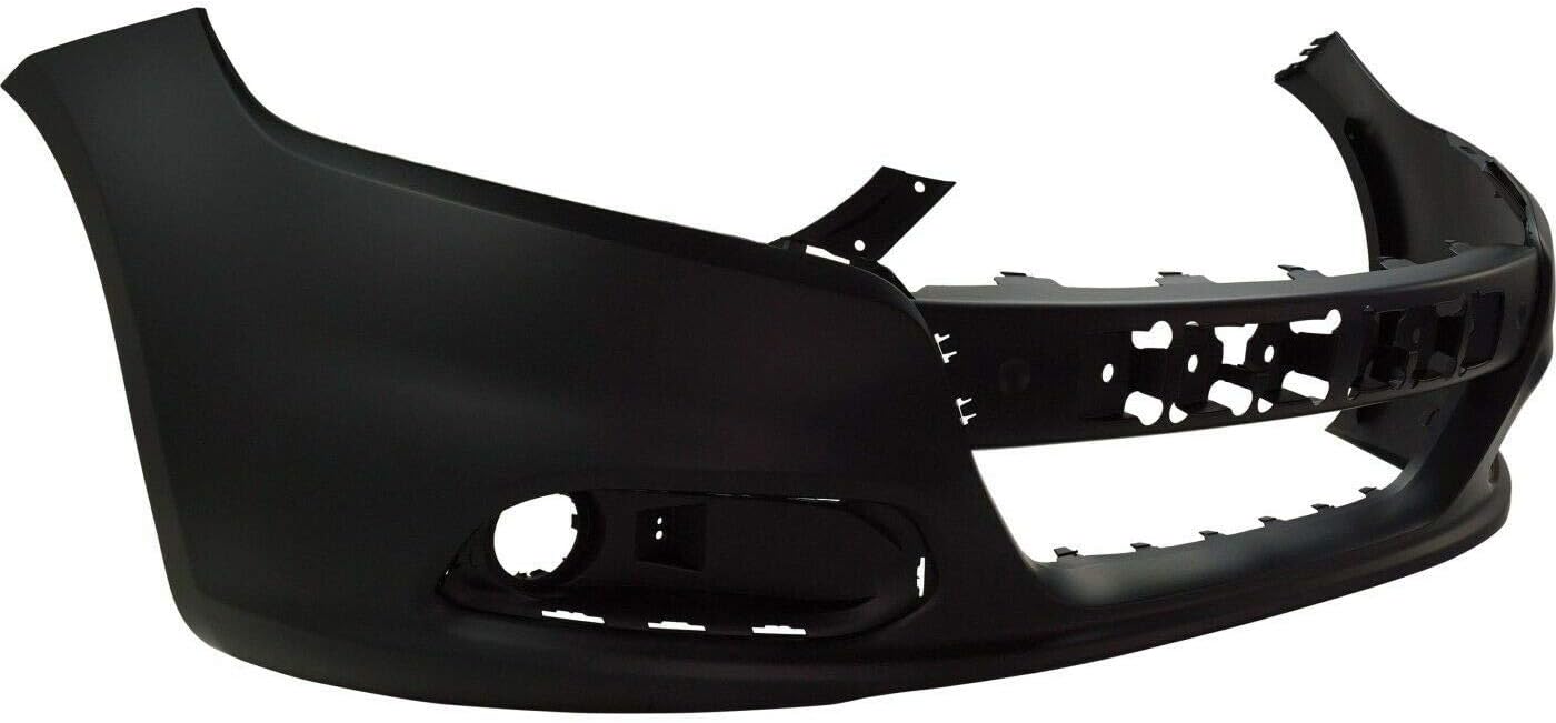 Primed Plastic Front Bumper Cover Fascia with Fog Light Holes for 2013-2016 Dodge Dart Sedan P2462