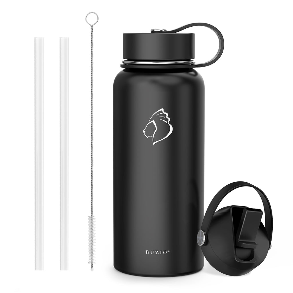 32oz Insulated Stainless Steel Water Bottle with Straw Lid and Flex Cap O707