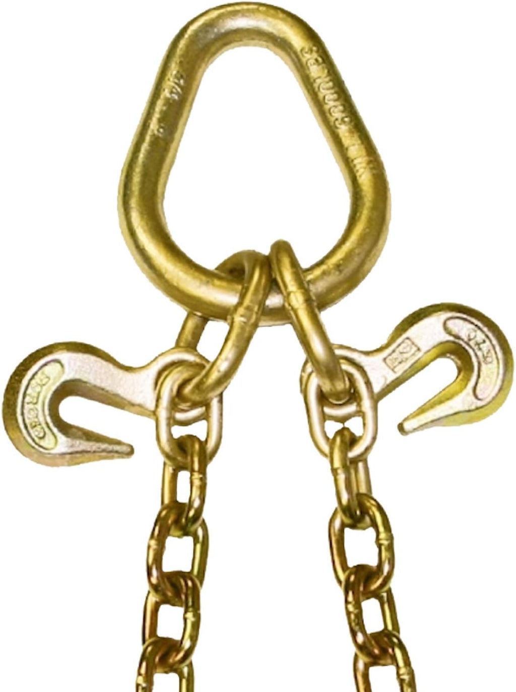 Towing Chain Bridle with Forged 4 Inch Mini J Hooks - Grade 70 Chain - 36 Inches Long - 4,700 Pound Safe Working Load K68375