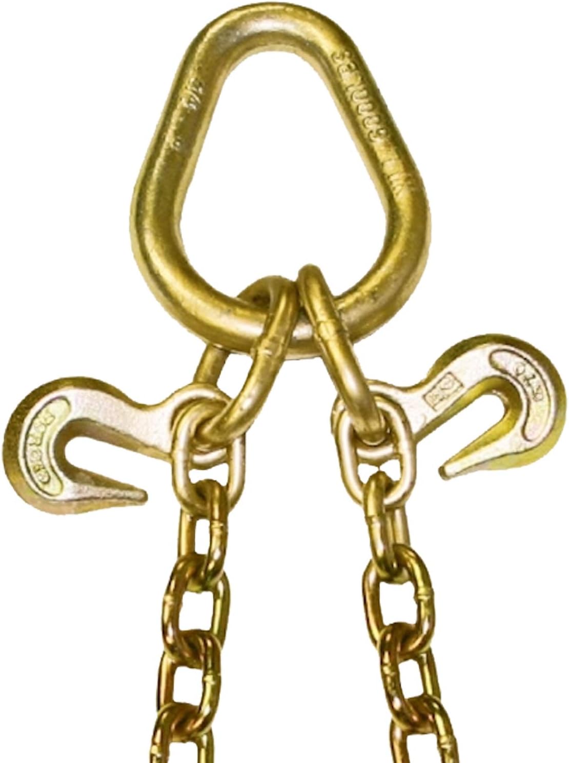 Towing Chain Bridle with Forged 4 Inch Mini J Hooks - Grade 70 Chain - 36 Inches Long - 4,700 Pound Safe Working Load K68375