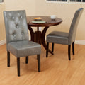 Bonded Leather Dining Chair, Set of 2, Gray P40806