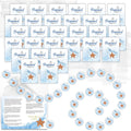 Starfish Story Cards with Matching Starfish Gifts, Pull-String Bags and Blue Splash Starfish - 90 Pieces W306895