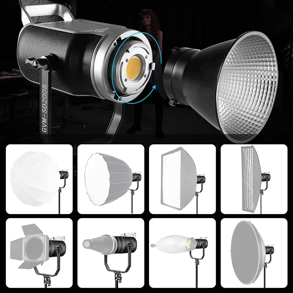 200W 5600K LED Video Light with DMX/Bluetooth App Control F803