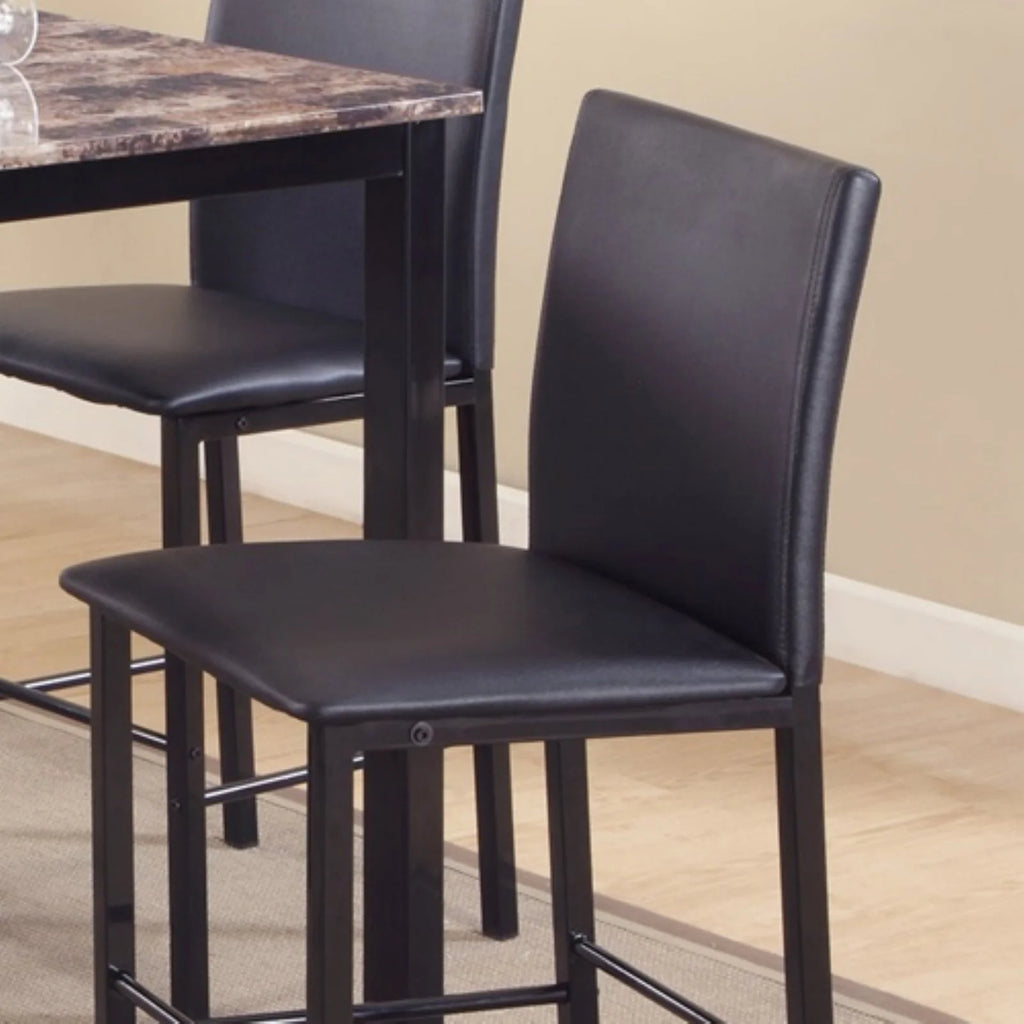 Black Metal Frame Counter Dining Chair Set of 4 Z99857
