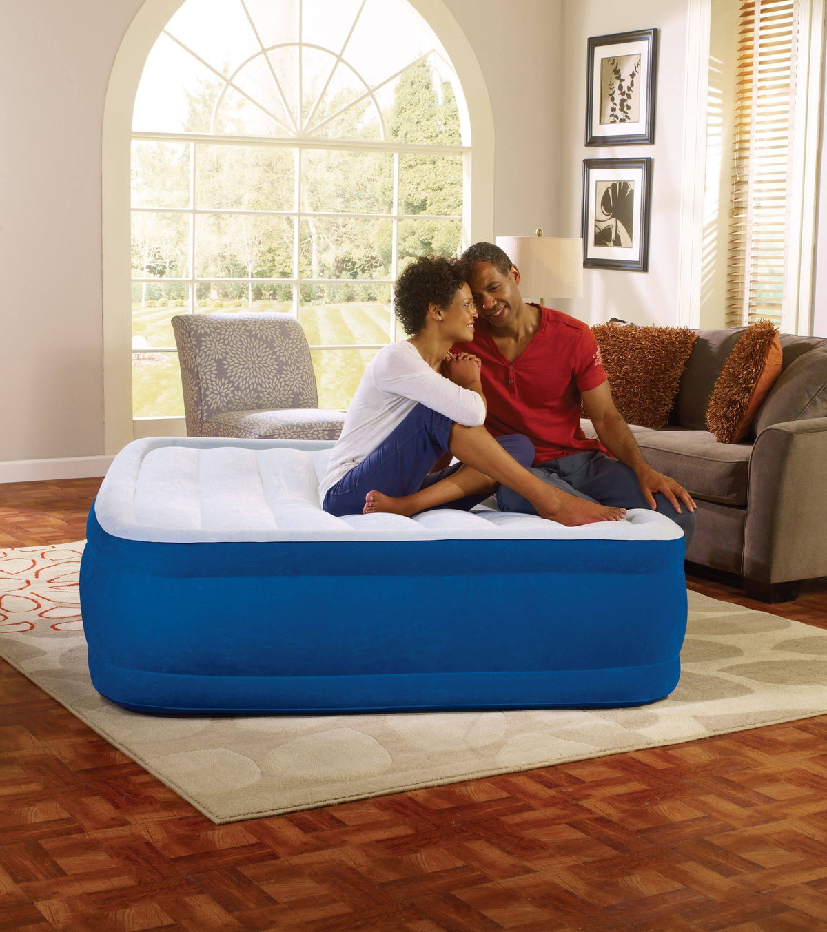Blue Queen-size Airbed A840