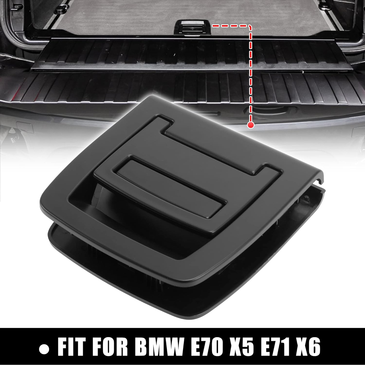 Black Rear Trunk Mat Carpet Handle G4349