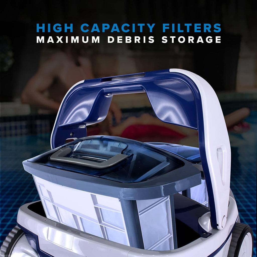 Robotic Pool Cleaner with Active Scrubbing Brush and Dual Filters L6647