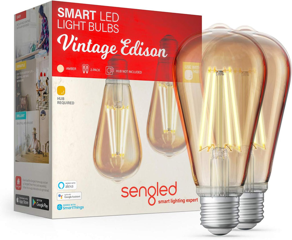 Zigbee Smart Candelabra Bulbs, Dimmable Multicolor E12 LED Candle Light Bulb, 450 LM/40W Eqv. 4PK D321058