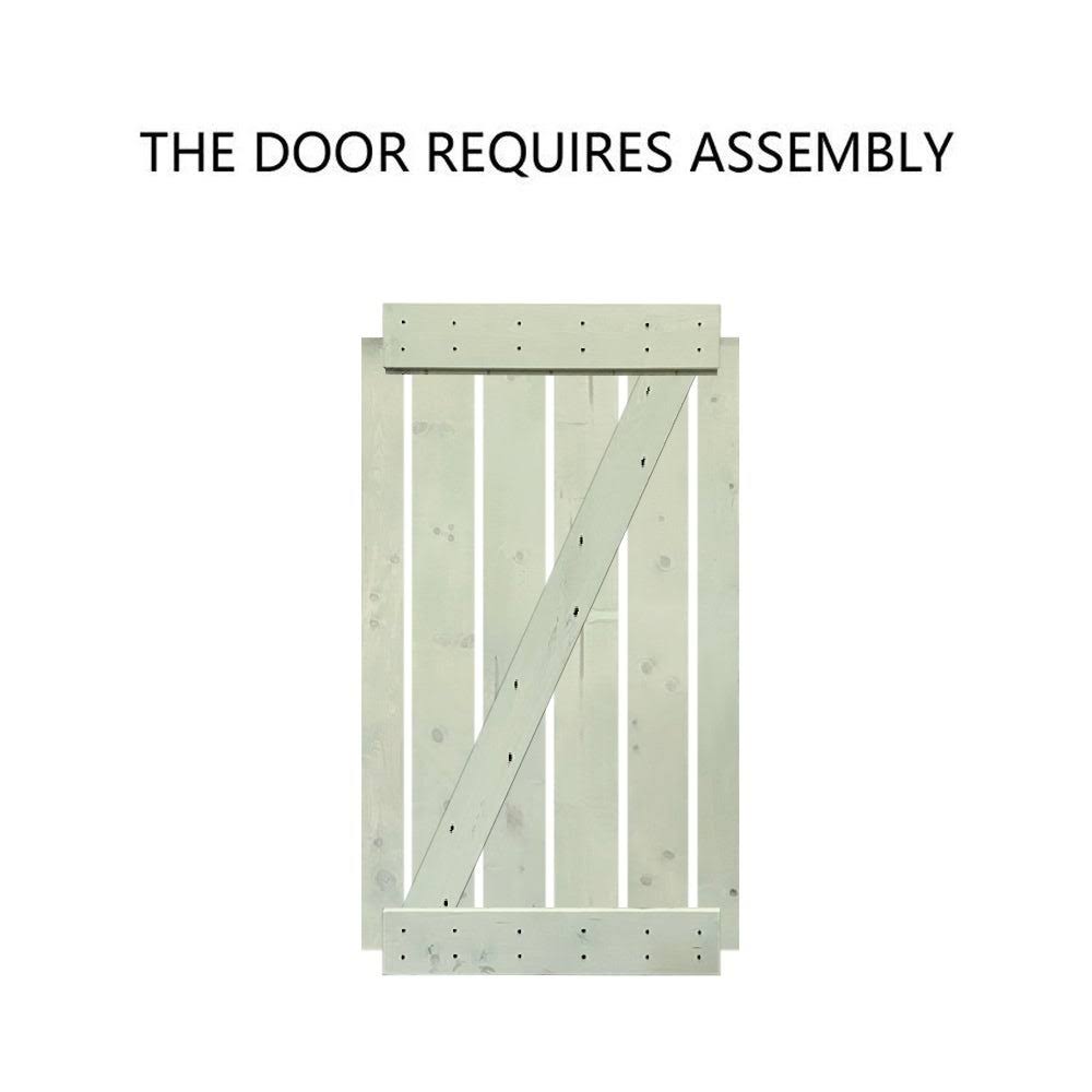 Charcoal Black Double Barn Door with Hardware Kit 48 x 84 L64309