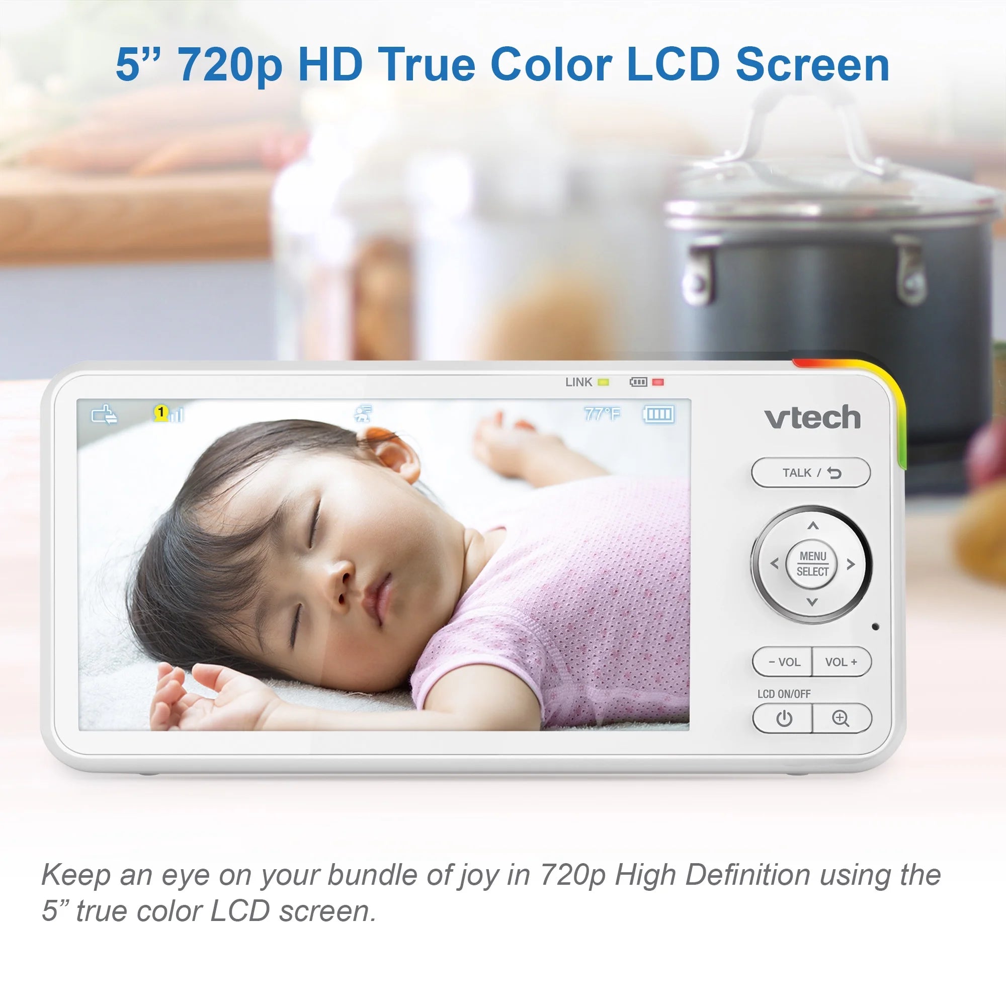 5" Smart Wi-Fi 1080p Pan & Tilt Video Baby Monitor T901