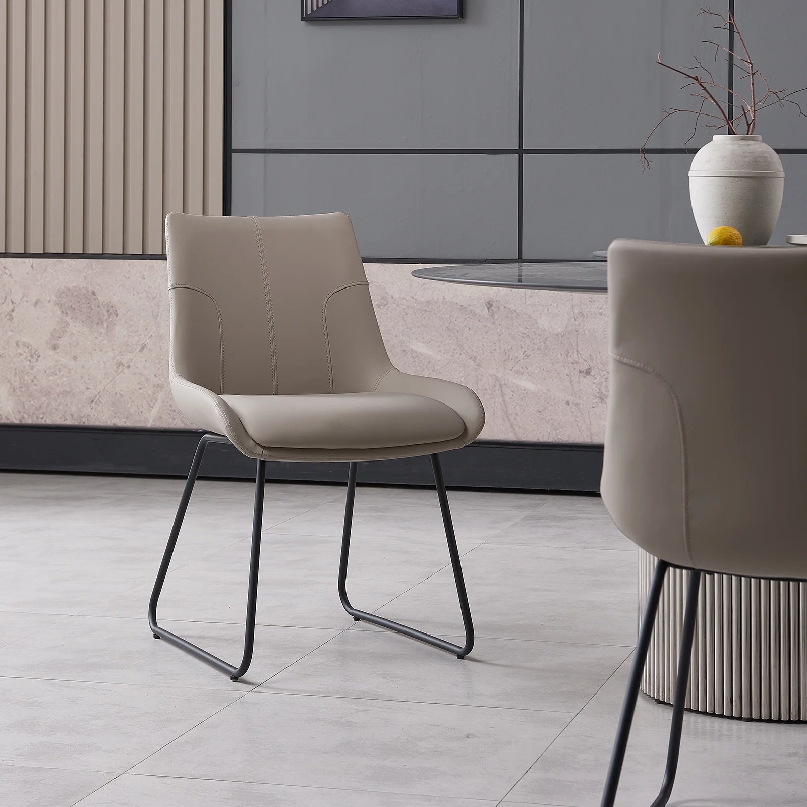 Faux Leather Dining Chair Set of 2 S737