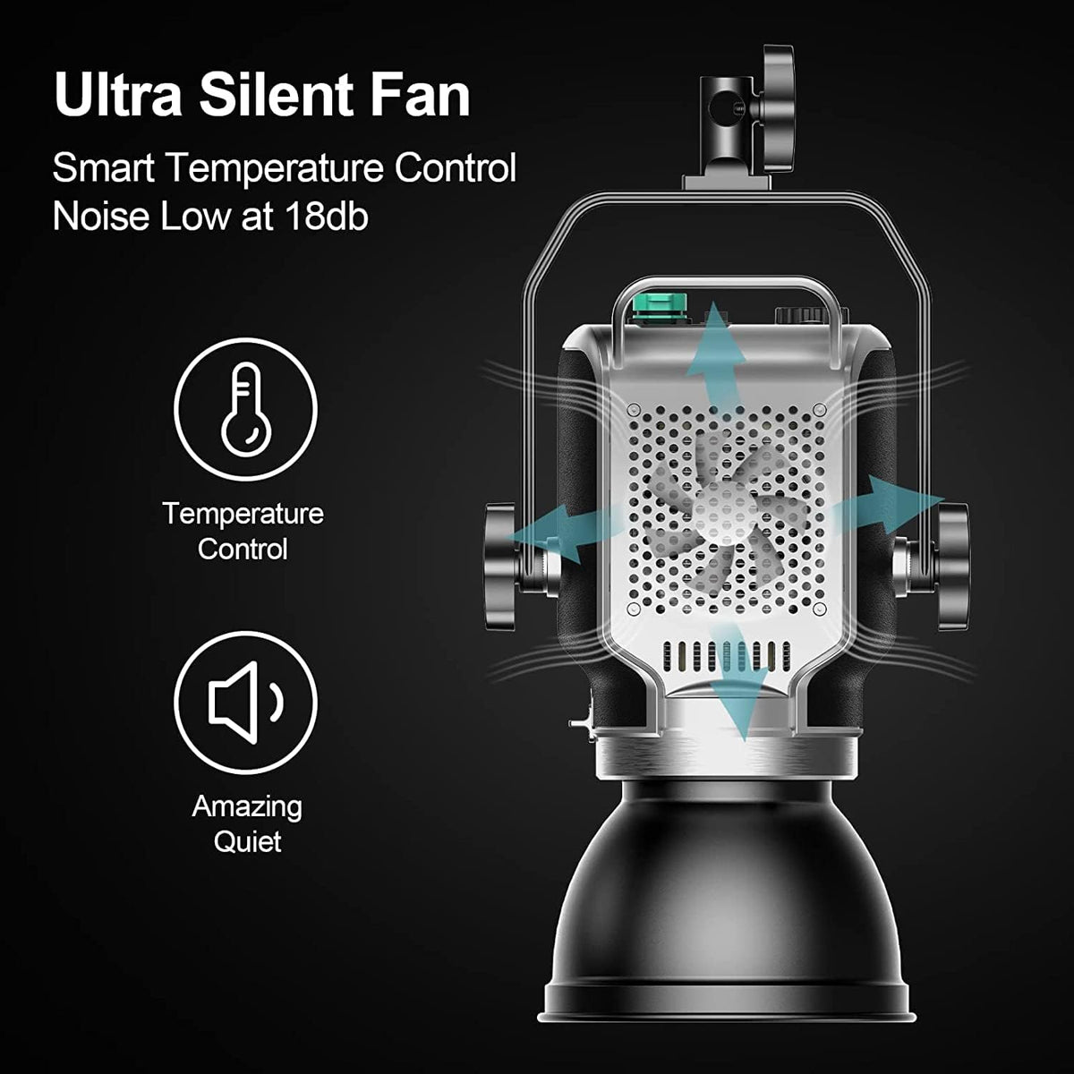 200W 5600K LED Video Light with DMX/Bluetooth App Control F803