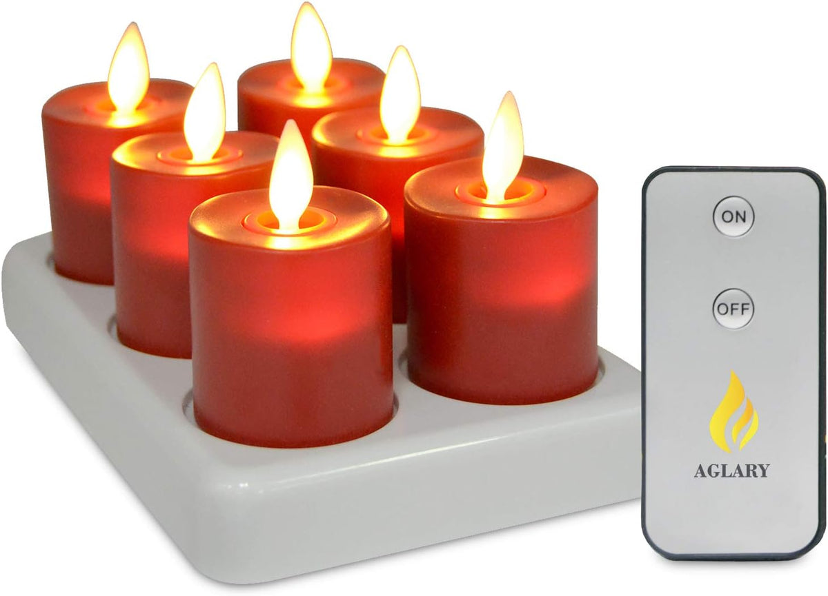 Flameless Rechargeable LED Tealight Candle Set of 12 with Remote Control, Ivory E786760