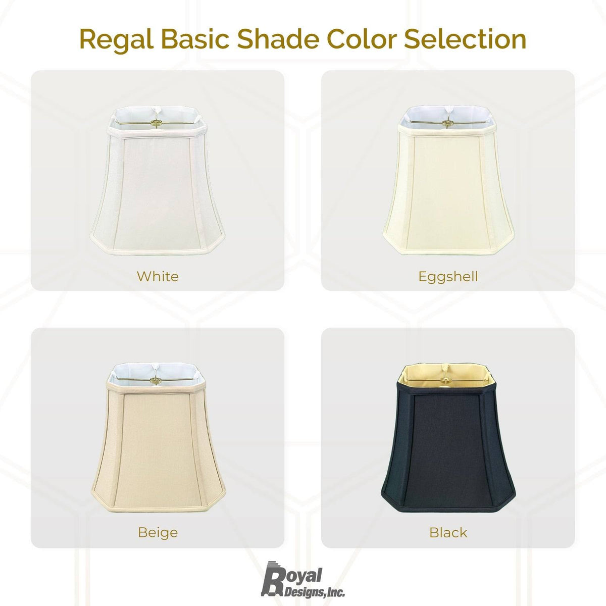 Black Square Cut Corner Bell Lamp Shade, Set of 2 J166