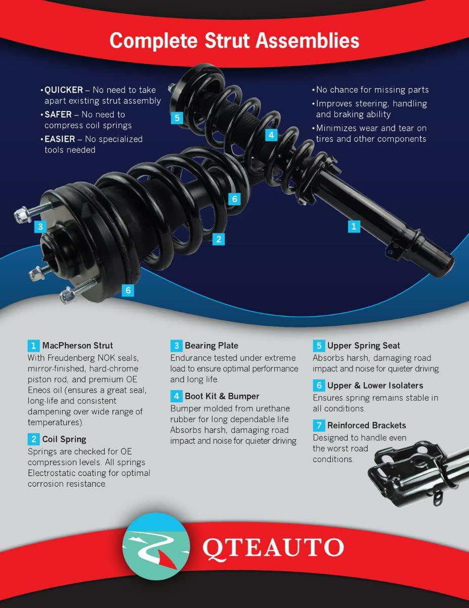 Front-Rear Set 4 Quick Complete Strut-Shock M4077