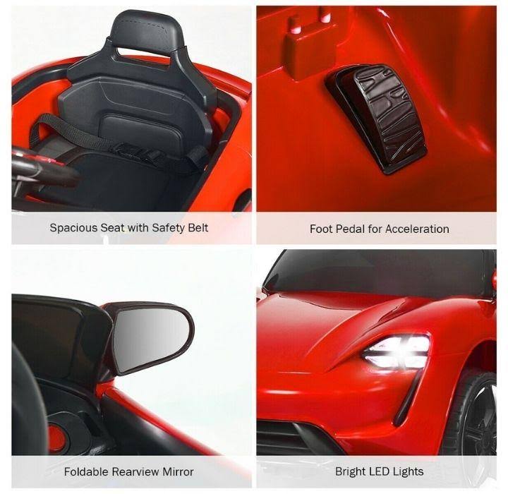 Red 12V Kids Ride on Car with MP3 and LED Light L51388