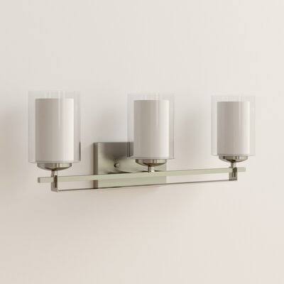 3 - Light Armed Sconce Satin Nickel T94918