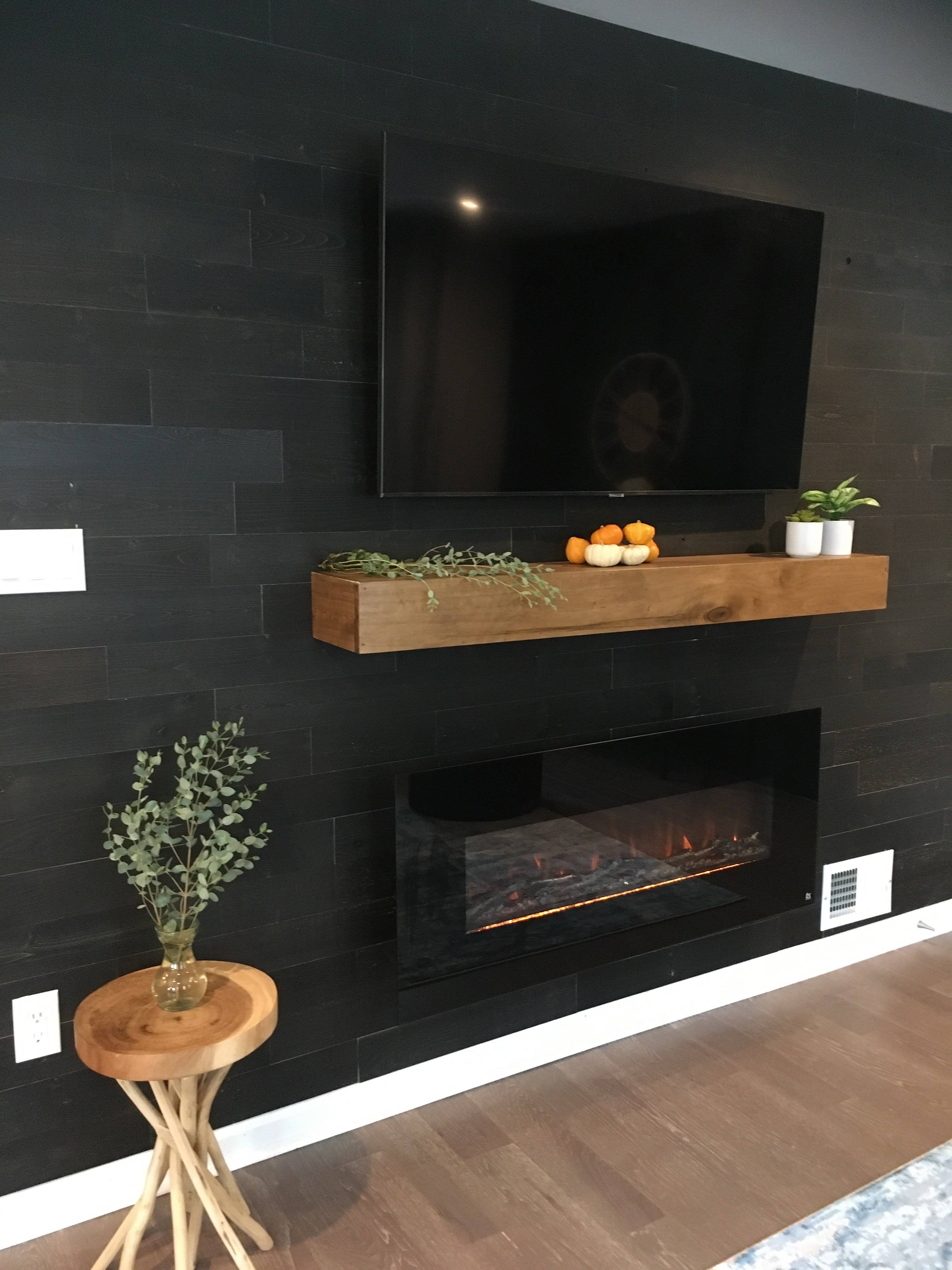 Black Peel and Stick Wooden Wall Paneling T2307