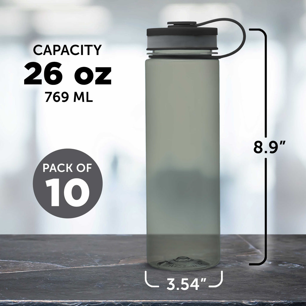 26 oz Set of 10 BPA Free Water Bottles B1447