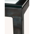 White Marbled Quartz Top Bar Table with Steel Base B1642