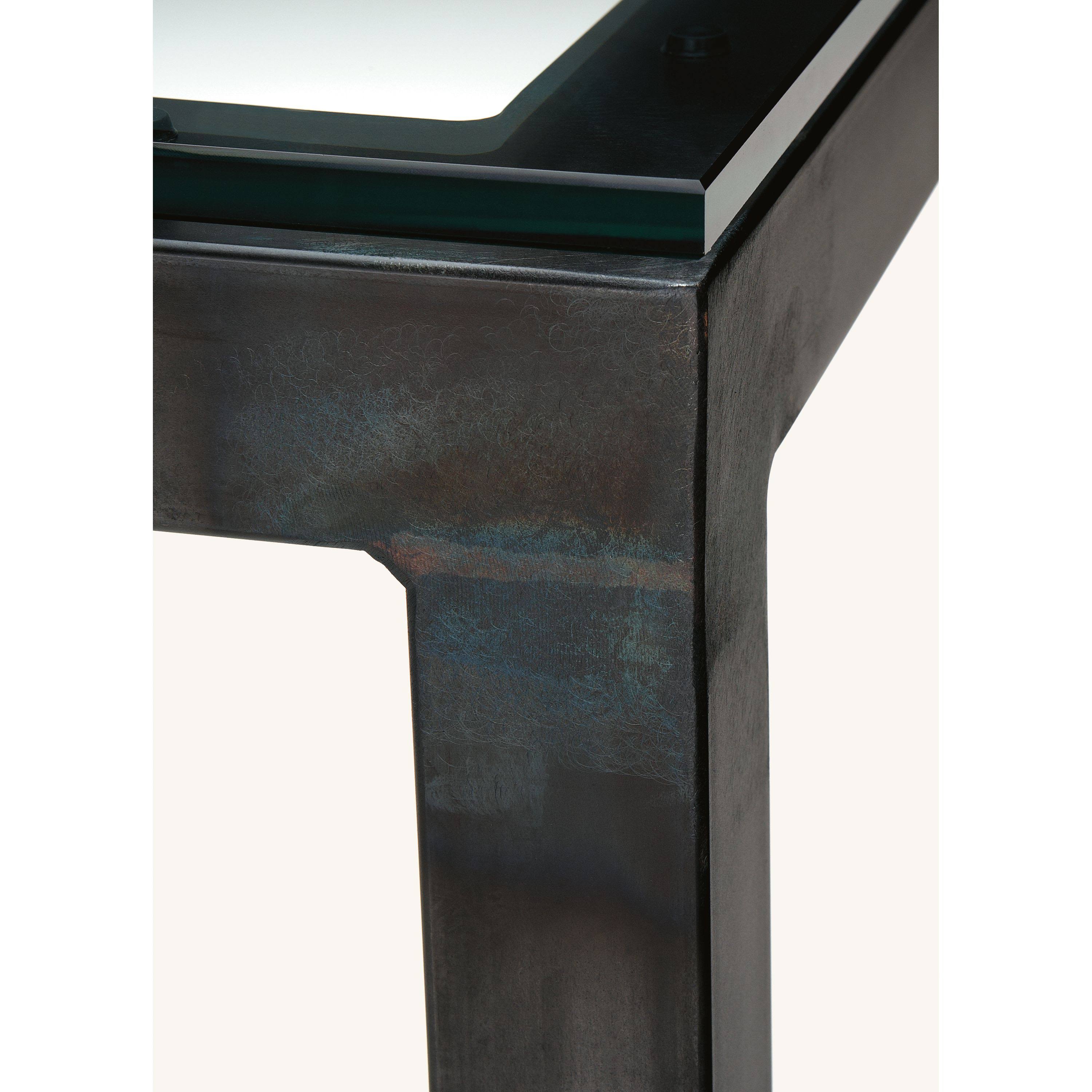 White Marbled Quartz Top Bar Table with Steel Base B1642