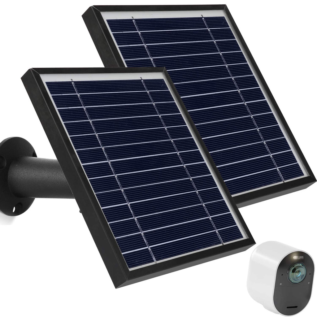 3W 6V Solar Panel Charge for Arlo Pro3 and Arlo Ultra Camera, 11ft Magnetic Power Cable (2Pack, Silver) F7376