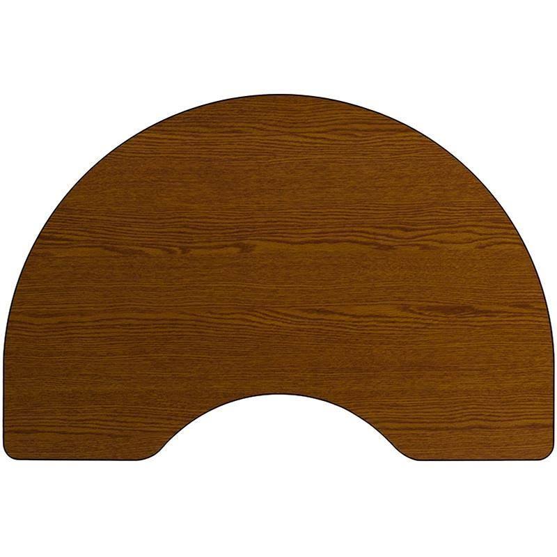 Mobile Kidney Laminate Activity Table in Oak E6453