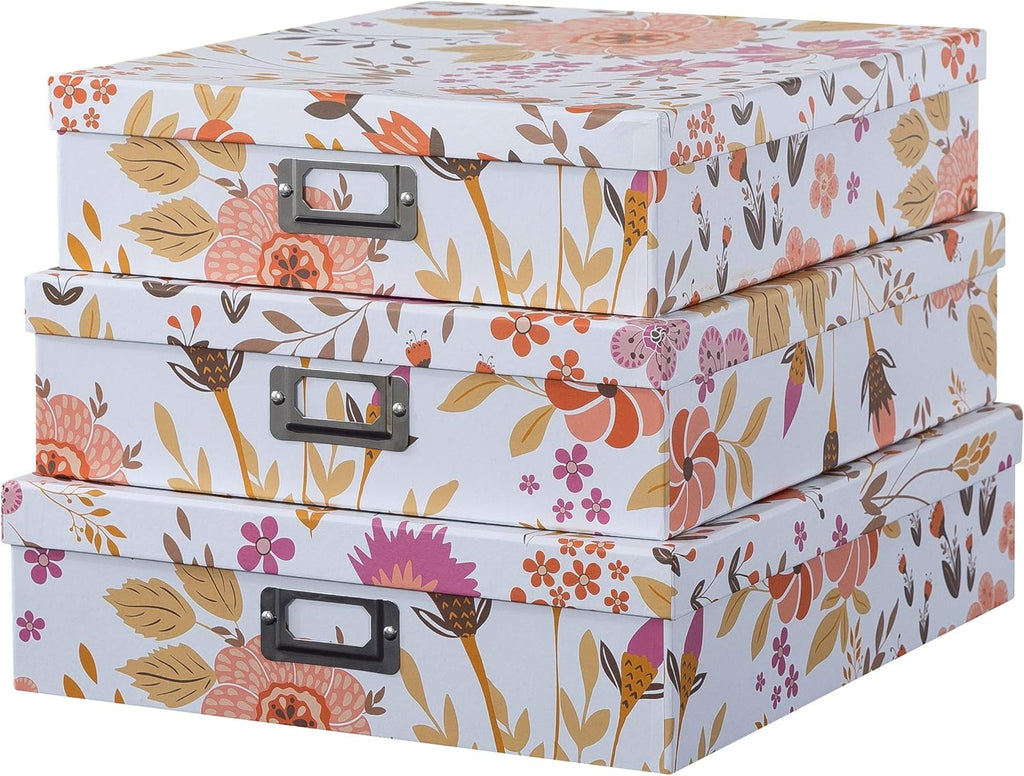 Blue Spots Set of 3 Paperboard Nesting Boxes D648365