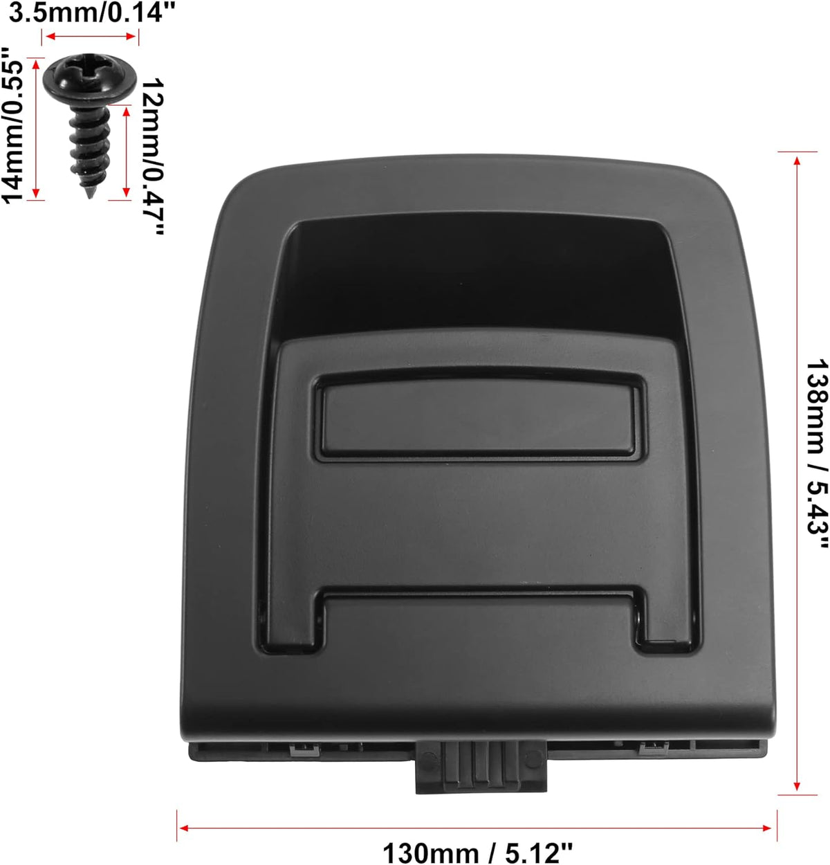 Black Rear Trunk Mat Carpet Handle G4349