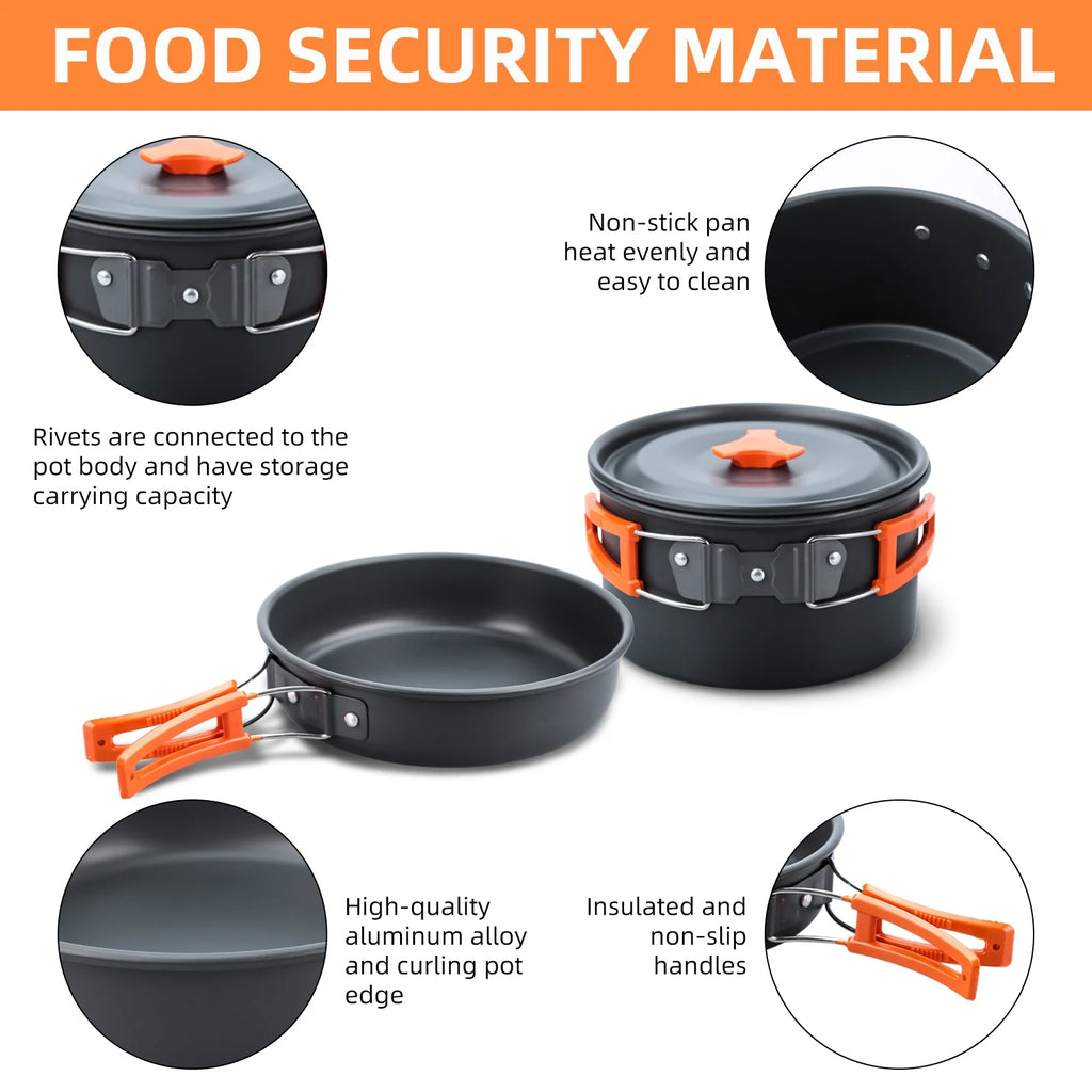 16pcs Camping Cookware Set Y997615