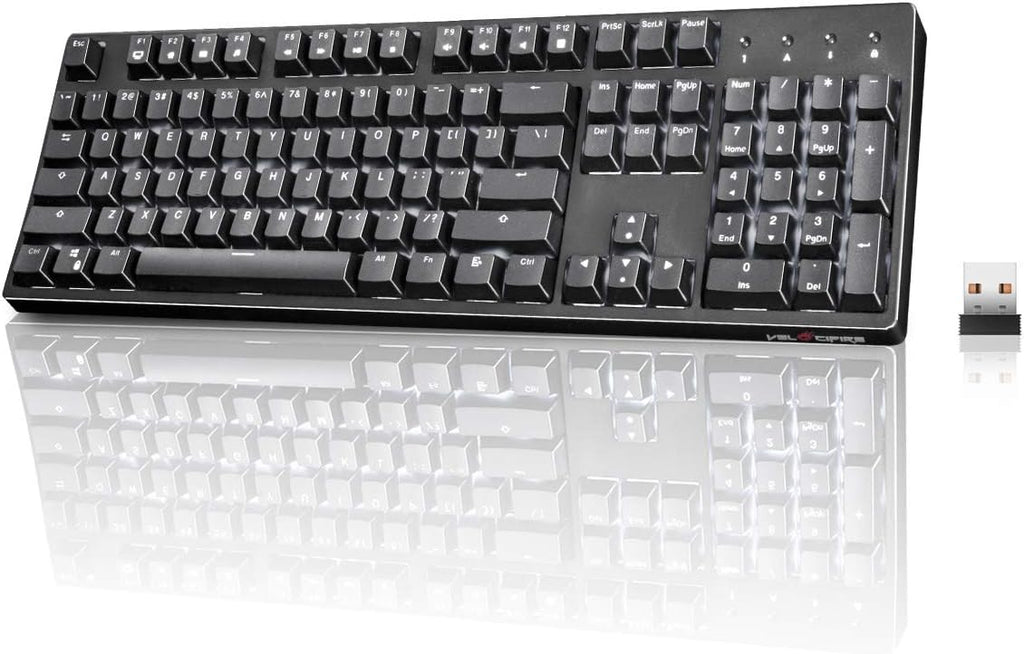 104-Key Full Size Mechanical Keyboard with Brown Switches LED Backlit Anti-ghosting Keys Pack of 2 F7854
