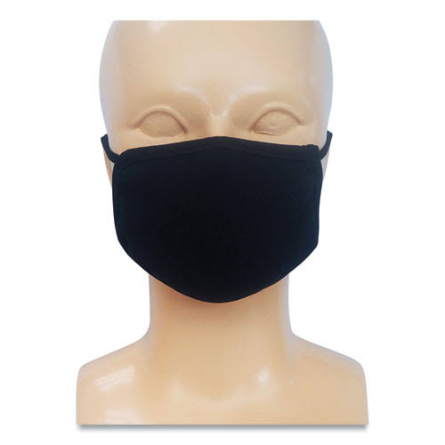 Black Kids Fabric Face Mask, 500/Carton T9458