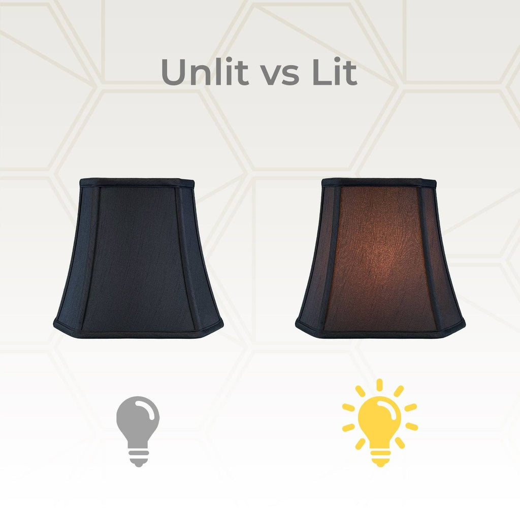 Black Square Cut Corner Bell Lamp Shade, Set of 2 J166