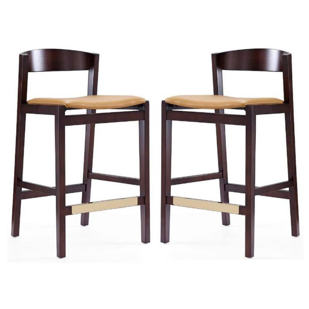 Faux Leather Barstool Set of 2 U107728