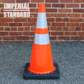 28 inch Orange Safety Cones with 2 Reflective Collars B677181