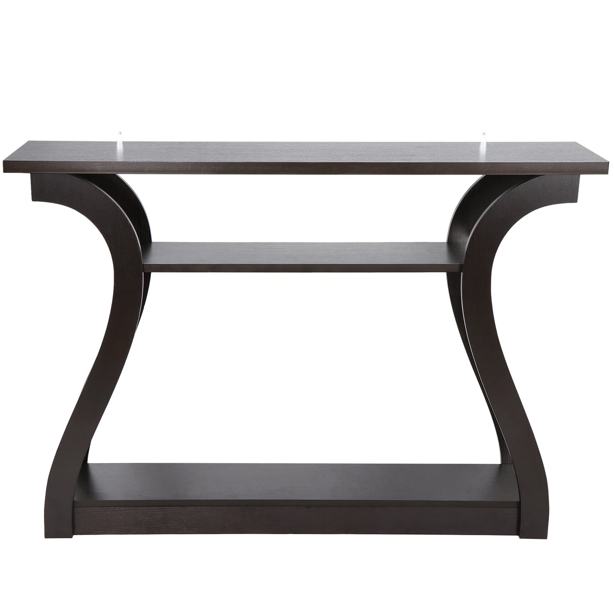 Brown 3-Shelf Narrow Console Table E910215
