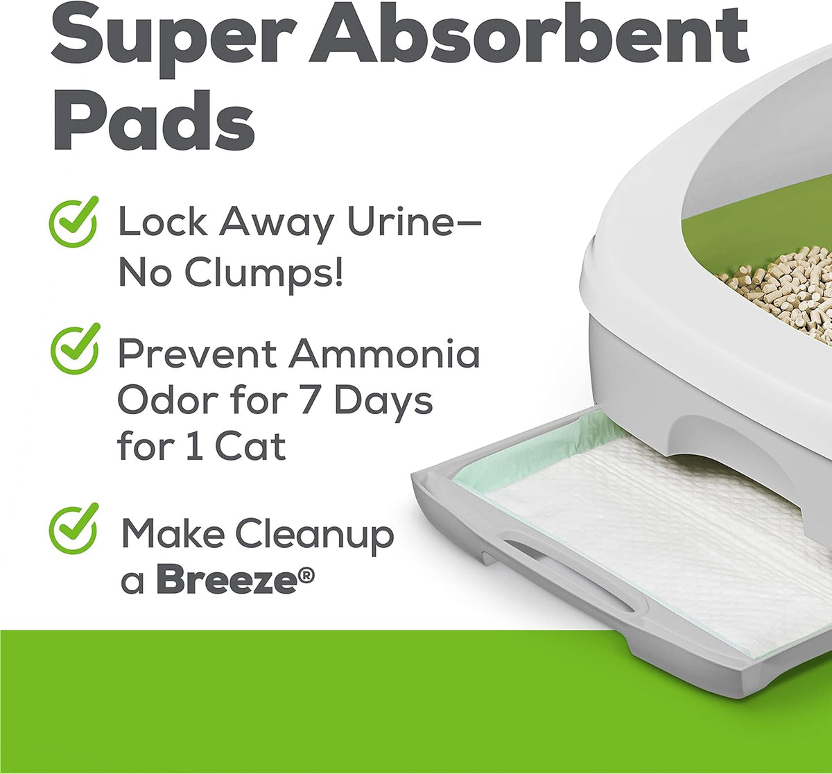 Hooded Cat Litter Box System Starter Kit with Pads & Pellets Pack of 2 D298994