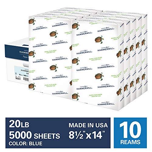 Blue 20lb Legal Paper 5000 Sheets U16371