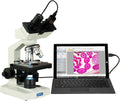40X-2500X LED Binocular Lab Compound Microscope with 5MP Camera and Mechanical Stage O954543