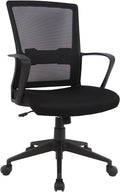 Black Ergonomic Mesh Swivel Computer Task Chair with Rolling Casters and Armrests Z6958