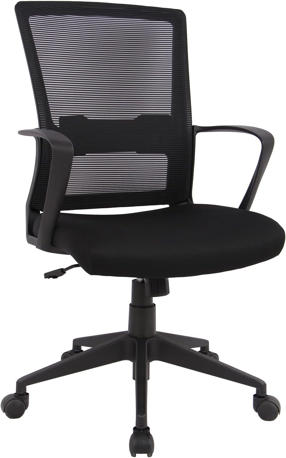 Black Ergonomic Mesh Swivel Computer Task Chair with Rolling Casters and Armrests Z6958