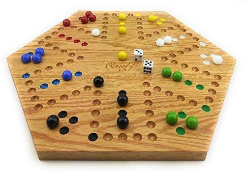 Solid Oak Double Sided Marble Board Game 20 inch W811