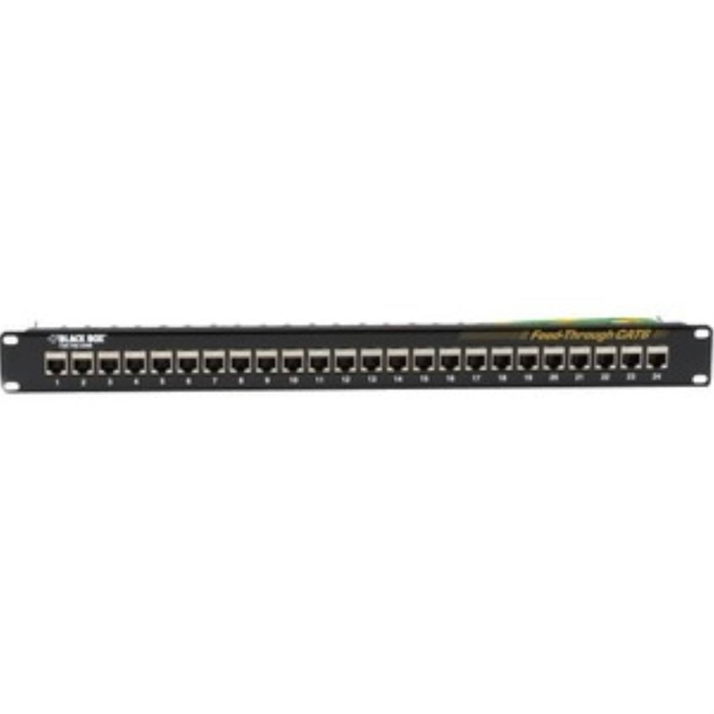 24-Port Shielded Cat6 Feed-through Patch Panel C488