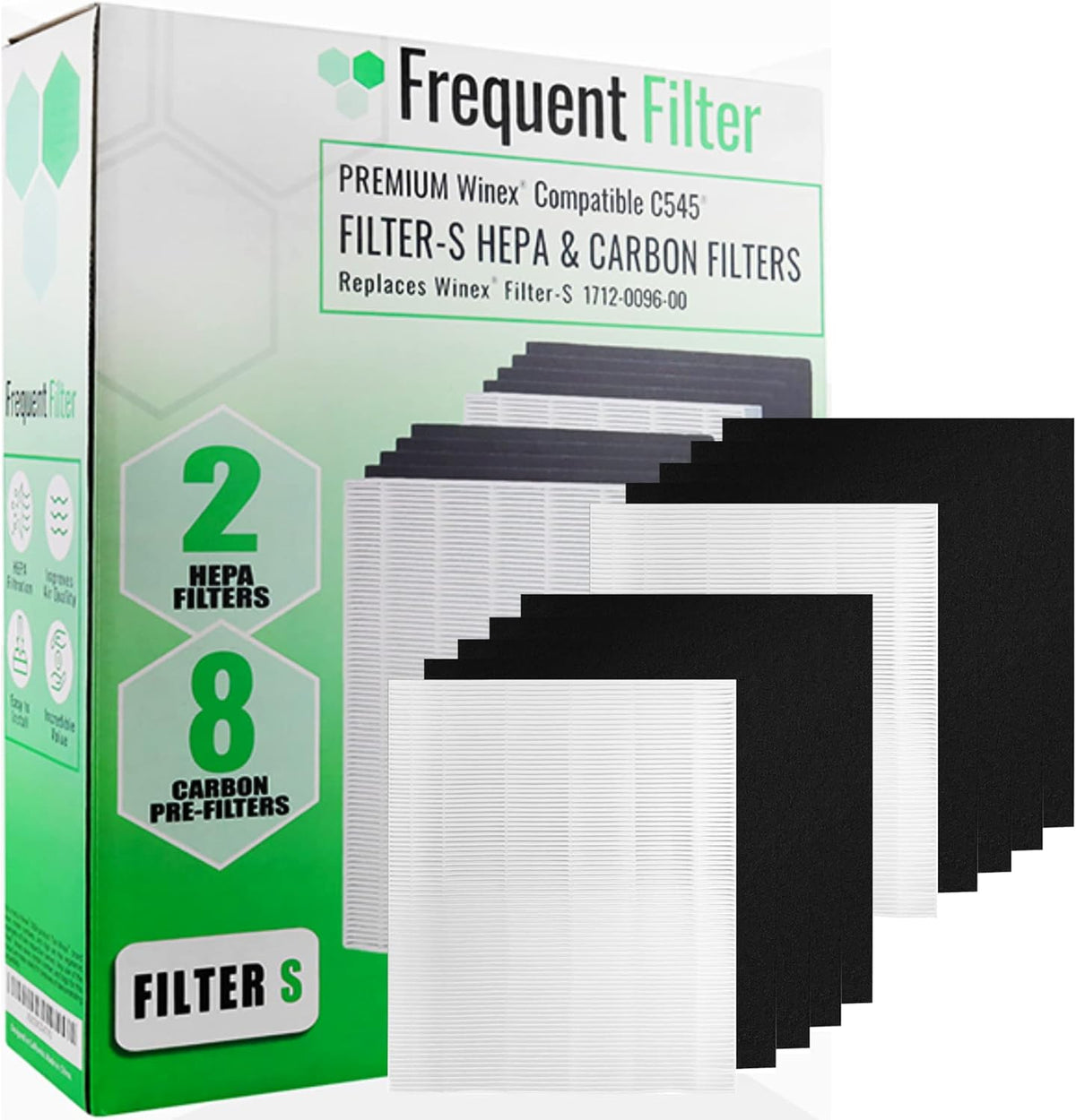 Filter Replacement Pack of 2 for Winix C545 Air Purifier U324486