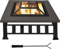 34 Square Metal Fire Pit Table I9659