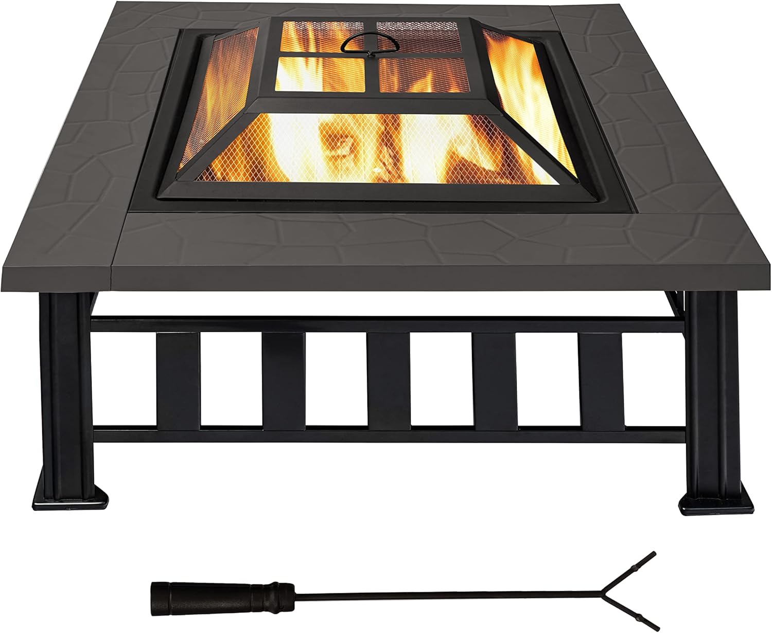 34 Square Metal Fire Pit Table I9659