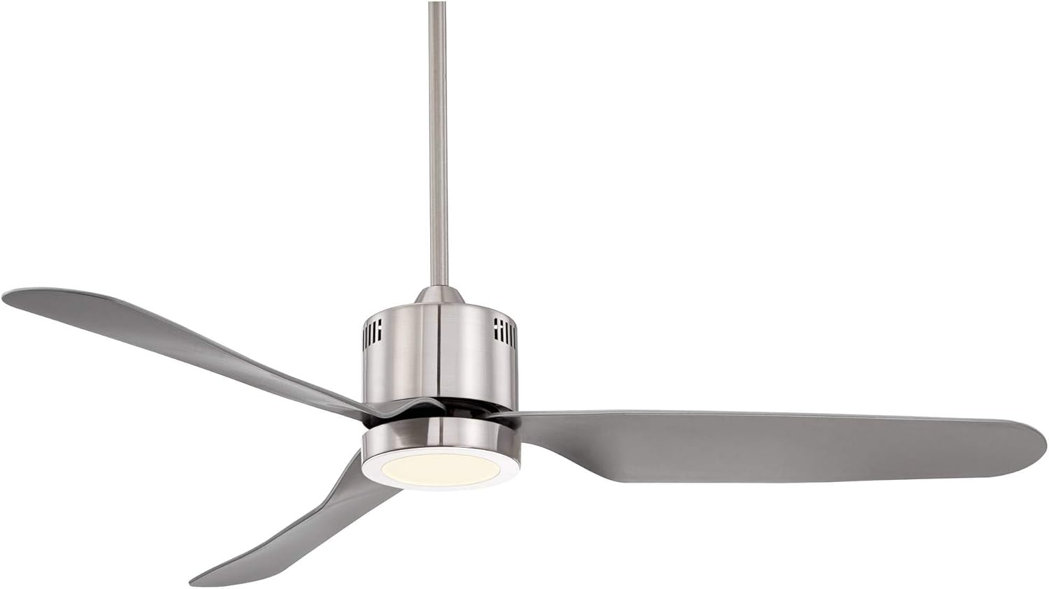 Brushed Nickel Silver 3 Blade Indoor Ceiling Fan with Light LED Remote Control R1097